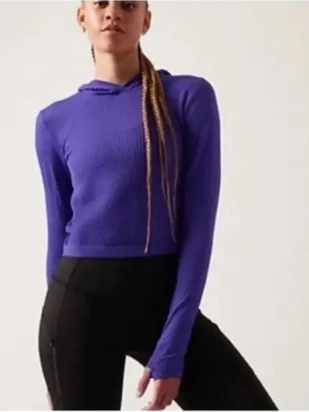 Athleta Purple Flurry Seamless Hoodie Small